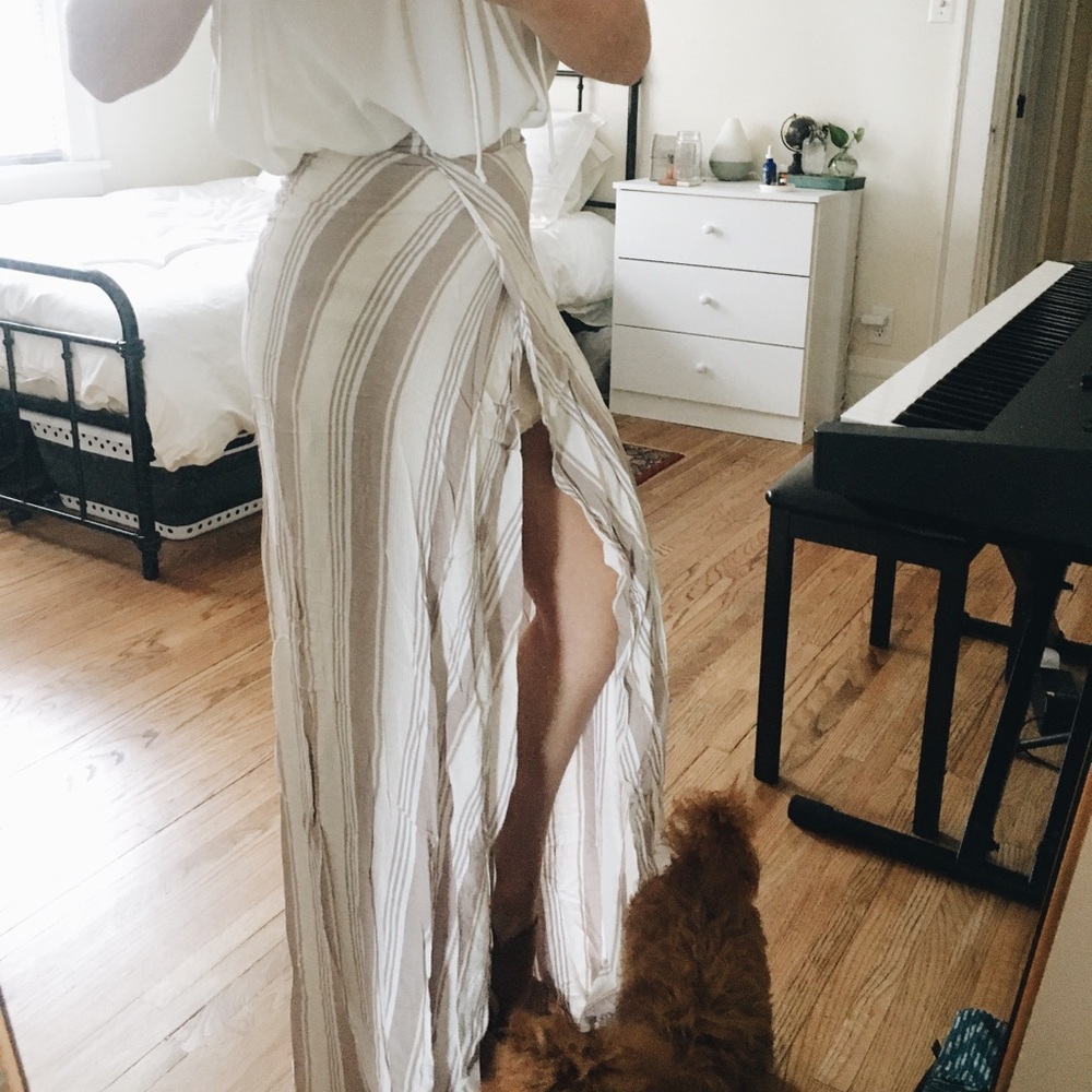 Olivaceous Wrap Maxi Skirt